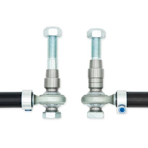 Mitsubishi Evolution Toe Arms - Rear - SPL Parts - Rear Toe Arms + Eccentric Lockouts - Black Anodized - `08-`15